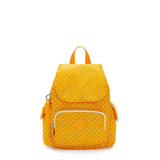 Kipling City Pack Mini Printed Backpack Rygsække Gul | DK 2023EB